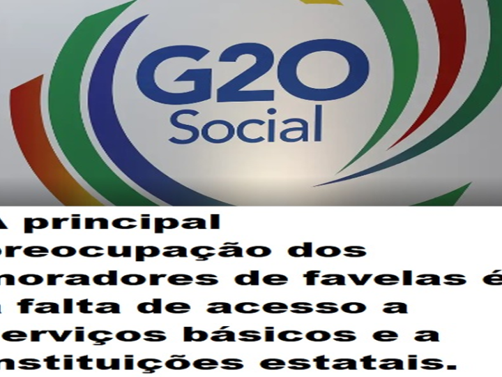 DIREITOS HUMANOS: Falta de serviços básicos preocupa periferias, aponta G20 Favelas.