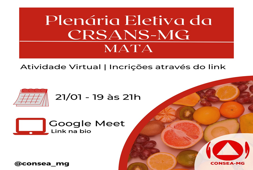 ATENÇÃO: Está chegando a hora de Eleição de Novos Componentes do CRSANS na Zona da Mata.