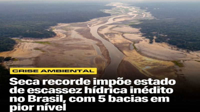 CRISE: As mudanças climáticas resultaram em um cenário trágico e recorde para os rios brasileiros em 2024.