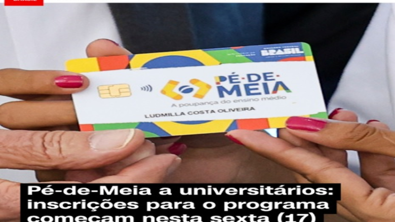 INCENTIVO ESTUDANTIL PARA FORMAÇÃO DE PROFESSORES: O Ministério da Educação (MEC) lança o programa “Pé-de-Meia Licenciatura” nesta terça-feira (14).