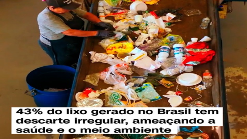 LIXO DESCARTE: Cerca de 43% de todo o lixo gerado no nosso país teve descarte irregular