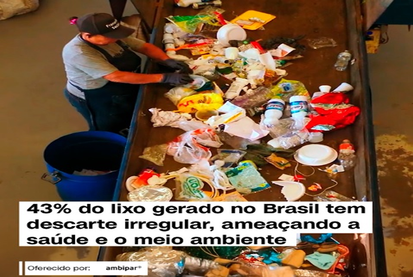 LIXO DESCARTE: Cerca de 43% de todo o lixo gerado no nosso país teve descarte irregular