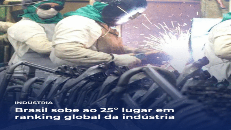 INDUSTRIA: Pela primeira vez desde 2019, o país voltou ao 25º lugar no ranking mundial da indústria da transformação, segundo a ONU.