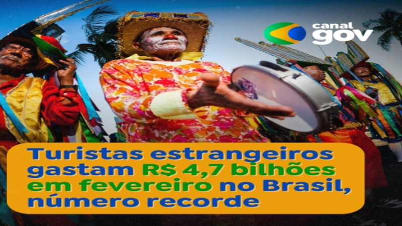 Turismo internacional tem crescimento recorde em fevereiro e chega a R$ 4,7 bilhões