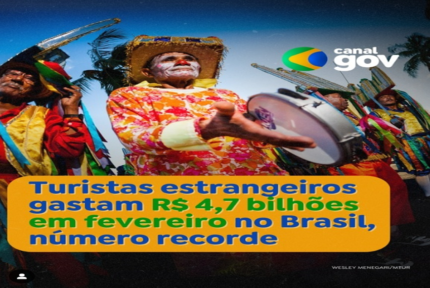 Turismo internacional tem crescimento recorde em fevereiro e chega a R$ 4,7 bilhões