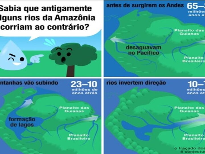 RIOS: No passado, a bacia amazônica não drenava para o Oceano Atlântico.
