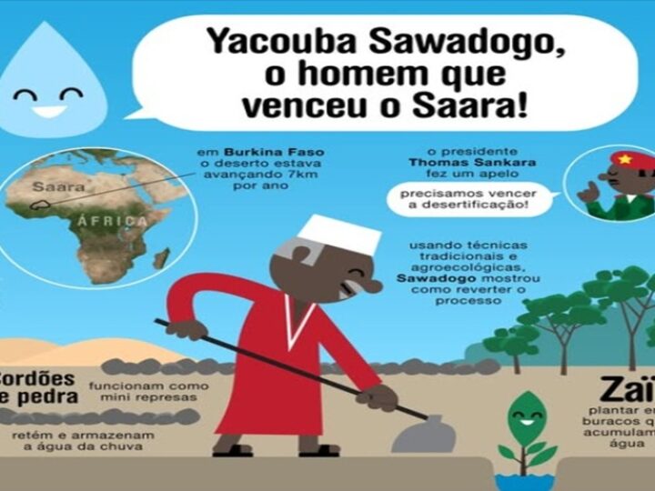 Yacouba Sawadogo, um agricultor tradicional do Sahel, em Burkina Faso, ficou conhecido como o “homem que venceu o deserto”.