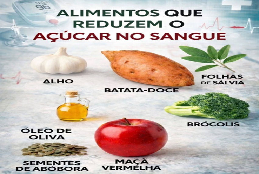 ð©¸ Alimentos que ajudam a reduzir o açúcar no sangue